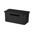 thumbnail image 2 of Large Cable Management Box Desktop Cord Organizer For Power Strip Surge Protector Adapter Hide TV Wires Home Office Black, 2 of 6
