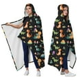 thumbnail image 2 of Wearable Blanket,Colorful Dinosaurs Eggs Pattern Hooded Wearable Flannel Blanket for Adults & Teens,Winter Poncho Shawl Wrap Cape Cozy Anti-Pill,60"x80", 2 of 5