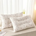 thumbnail image 6 of Oggfader Pillows for Bed King Super Soft Cotton Pillow Neck Protection Pillow Flower Print Pillow 23.6X15.7 In, 6 of 7