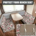 thumbnail image 2 of Uorisanigo RV Dinette Cushion Covers Camper Cushion Slipcover, Stretch Pink Rose Print Loveseat Sofa Furniture Protection Machine Washable Polyester Fabric Fits for RV Bench Seat, 2 of 7