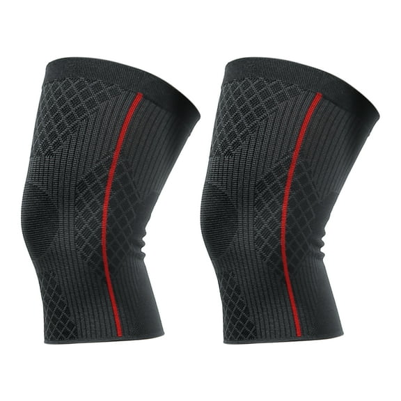 Vocoste 2pcs Knee Sleeves Knee Brace Knee Support Brace for Women Men Nylon Black Red Size S