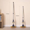 thumbnail image 2 of Collapsible Plastic Bucket Mop Bucket and Sponge Mop Kit Home Commercial Tile Floor Bathroom Garage Cleaning with Total 2 Sponge Heads Telescopic 42.552 Inches Easily Dry Wringing Yellow, 2 of 9