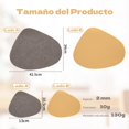 thumbnail image 2 of Manteles Individuales para 6 Piezas con Posavasos de Doble Cara de Cuero PU Tapete para Mesa Antideslizante y Resistente al Calor para Restaurante, Hotel, Cafetería, 2 of 7