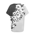 thumbnail image 4 of ASDFVBKG Womens Tops Comfortable Short Sleeve V-Neck T Shirts Fashion Solid Relaxed Fit Loose Fit Clothing Gray 2XL, 4 of 6