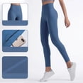 thumbnail image 2 of Mallas deportivas para mujer, mallas deportivas para correr, cintura alta, Push Up, pantalones ajustados, secado rápido, Yoga, levantamiento de glúteos largos, 2 of 5