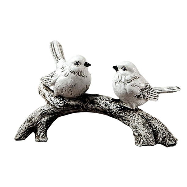 Artesanías De Resina Figuras de pájaros de resina para decoración al aire libre.