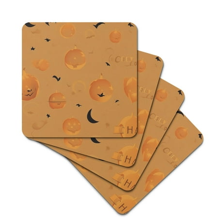 

Rubber Square Coasters Not Easily Deformed Soft and Have Thermal Insulation Properties with Joyful Halloween Coasters