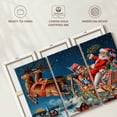 thumbnail image 6 of Elephant Stock Santa Claus Wall Art - Horizontal Multi Panel Canvas - Living Room Wall Decor - Holiday Multi Panel - Red And Blue Decor - 65" x 42", 6 of 8