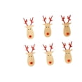 thumbnail image 3 of simhoa 6 Pieces Christmas Tree Pendant Wooden Tags with Clips for Fireplace Mantles Red Reindeer, 3 of 8