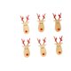 thumbnail image 3 of 6 etiquetas de madera para colgar en el árbol de Navidad con clips para repisas de chimenea. Reno rojo, 3 of 9