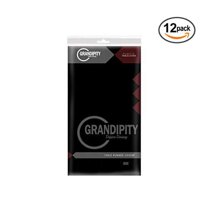 Black 12 Pack Premium Disposable Plastic Table Runner 14 x 108 Inch. Decorative Table Runner for Dinner Parties & Events, Decor By Grandipity