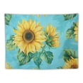 thumbnail image 5 of Creowell Sunflower Floral Aesthetic Flower Yellow Blue Wall Tapestry for Bedroom Wall Flags Tapestry for Bedroom Living Room Wall Art Decor Tapestries Multi Size Painting, 5 of 6