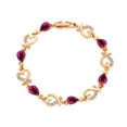 thumbnail image 1 of Heart Shaped Crystal Bracelet Zircon Rhinestone Bracelet With Diamond Inlaid Design, 1 of 3