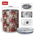 thumbnail image 4 of 12oz Coffee Tumblers Red Christmas Collage Pattern Stainless Steel Vacuum Insulated Travel Tumbler Coffee Cups Mug with Lid and Straw with Cleaning Brush for Cold & Hot Drinks, 4 of 5