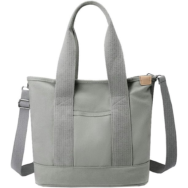LHSHID Canvas Tote Bags for Women Large Shoulder Bag Handbags Big Satchel Purses Multi-pocket Handbags Casual Work Bags