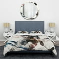 thumbnail image 3 of Designart "USA Hockey Player in Full Action VI" Modern Bedding Covert Set - Sport Hockey Blue Sports Bed Set With 2 Shams, 3 of 6