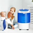 thumbnail image 5 of 5.5 lbs Portable Semi Auto Electric Compact Laundry Washer with Durable Design, Energy Saving & Rotary Controller for Home, Apartment, RV Small Space, Blue, 5 of 10
