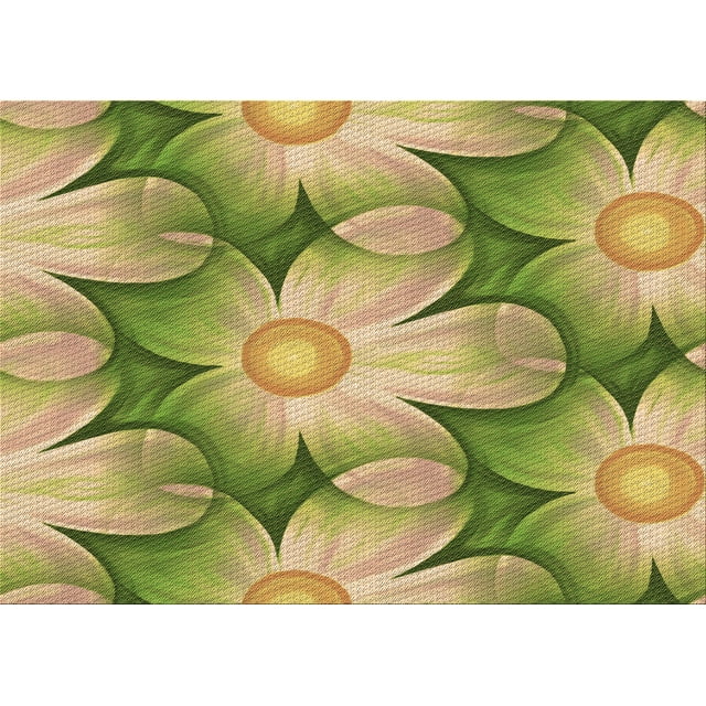 Ahgly Company Machine Washable Indoor Rectangle Transitional Metallic Gold Area Rugs, 6' x 9'