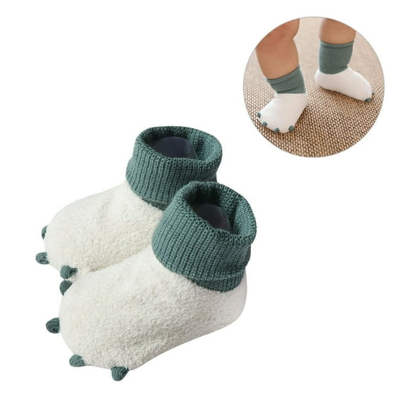 Raindrops Baby Socks for Newborn Boys, 1 Pair Cute Velvet Warm Winter Socks, Soft and Cozy Infant Footwear