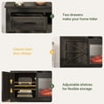 thumbnail image 6 of LazySunsets 70" Electric Fireplace TV Stand for TVs Up to 80 Inches,Farmhouse Media Console with 36" Color Changing Fireplace Insert, Barn Doors,Drawers & Adjustable Storage Shelves,Gray, 6 of 7