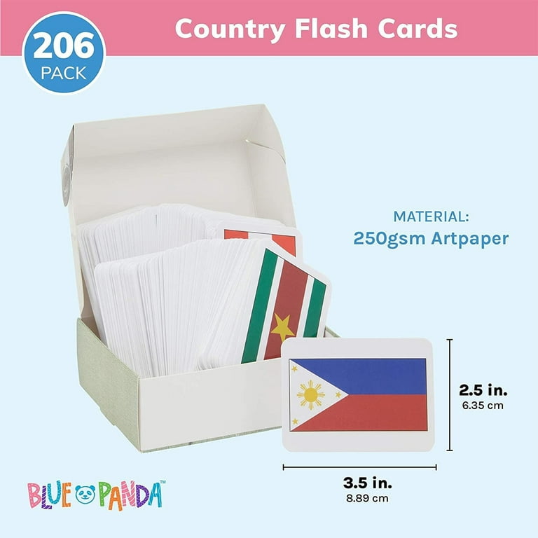  244PCS Countries of The World Flags Flash Cards Country  Continent Capitals Population Country Flag Geography Educational Cards Game  Gift for Kids Family & Adults All Countries Flags of The World Cards 