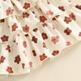thumbnail image 6 of Toddler Baby Girl Summer Outfits Short Sleeve T Shirts Tops Floral Daisy Tiered Suspender Skirts Kids Overall Dress Set, 6 of 7