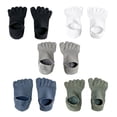 thumbnail image 2 of Calcetines de cinco dedos antideslizantes transpirables finos accesorios de ropa de algodón tobillo punta Negro, 2 of 9