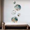 thumbnail image 3 of Designart "Exploring Floral Forms Blue and Gold I" Abstract Floral Metal Wall Art Set of 5 Piece, 3 of 5