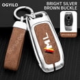 thumbnail image 3 of Zinc alloy+leather Car Key Housing For Mercedes Benz ML A 3 buttons Car Key Case G500 GLB GLC W203 E Class E43 E300 E400, 3 of 12