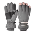 thumbnail image 3 of Guantes de esquí para hombre y mujer, de algodón y forro polar grueso, antideslizantes, con pantalla táctil, para exteriores, montañismo, ciclismo, a prueba de viento, impermeables, 3 of 4