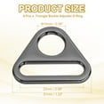 thumbnail image 2 of Uxcell Triangle Buckle Adjuster D Ring, Metal Triangle Buckles with Bar Swivel Clip for Purse Bag Straps Loop Dog Tag Clip Light Black 0.98 Inch, 2 of 7