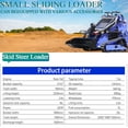 thumbnail image 2 of Stand-On Mini Skid Steer Loader with 23Hp EPA Gasoline Engine, With Auger, DS-SS50 Gasoline Crawler Skid Loader, Match Attachments, Used for Farm, Construction, US In Stock, 2 of 7