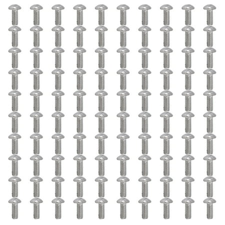 

100Pcs Button Head Socket Caps Screws M4 Galvanized Steel for Accuracy Machinery Industries2802-0004-0010