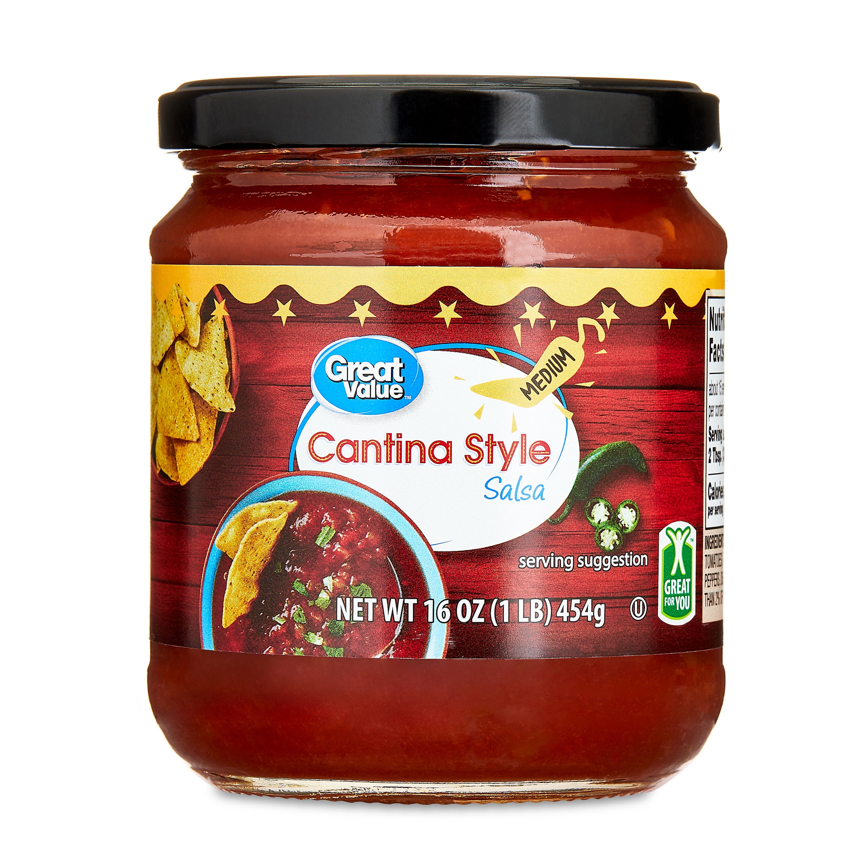 (6 pack) Great Value Medium Cantina Style Salsa, 16 oz