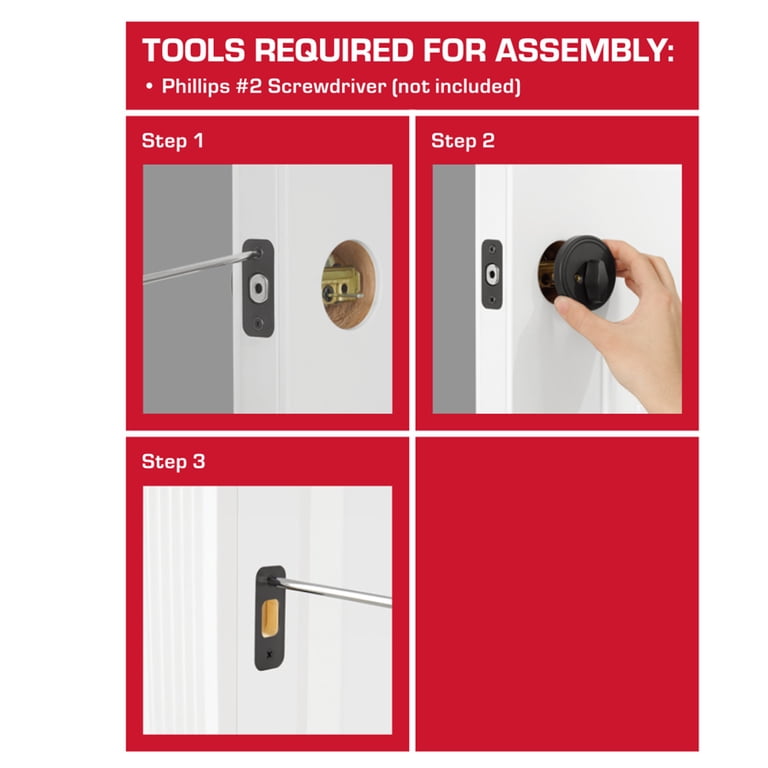 Hyper Tough Keyed Entry Deadbolt, Matte Black photo 4