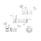 thumbnail image 1 of Pegatina de pared con espejo decorativo con letras en inglés Live Love Laugh Butterfly, 1 of 6