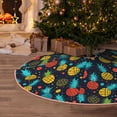 thumbnail image 5 of Balery Colorful Pineapple Printed Christmas Tree Skirt , Merry Christmas Party Christmas Tree Decoration,Adjustable Tree Skirt-48", 5 of 6