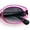 Pink Black - Smoke, variant on Womens Mod Oval Thick Plastic Fancy Chic Fashion Sunglasses Black Red - Black