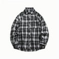 thumbnail image 2 of M-5X Plus Size Shirts for Men with Pocket Big & Tall Long Sleeve Tshirts Shirt Button-Down Collared Casual Plaid Printed Office Work Shackets Tops, 2 of 8