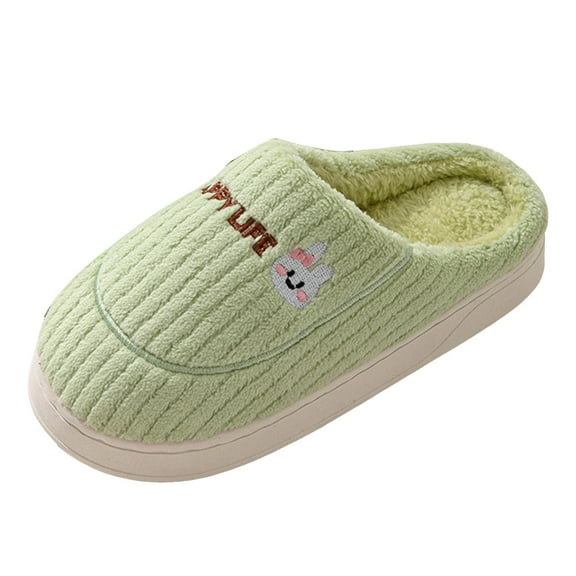YLYL Home Slippers for Women Men Warm Cozy Fuzzy Plush Slip on Non-Slip Winter Indoor Bedroom Shoes