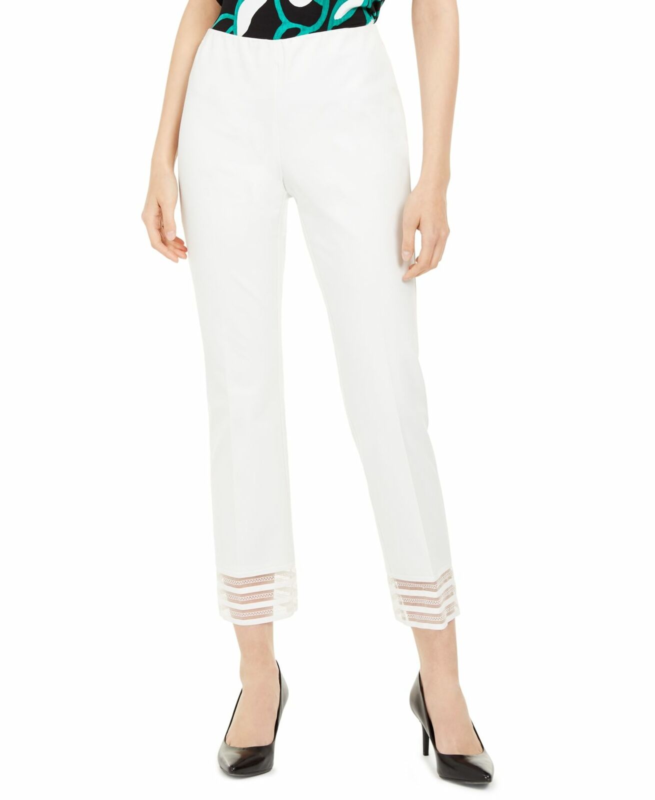Alfani Womens Pants Bright Cropped 