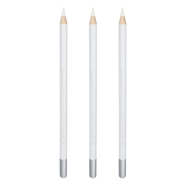 Uxcll Lápices de Acuarela, Set de Lápices de Color Blanco para Esbozo, Coloreado y Dibujo, Suministros de Dibujo para Artistas en Libros para Colorear para Adultos, 3 Pcs