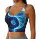 thumbnail image 2 of Fotbe Blue Yin And Yang Sujetador Deportivo Largo sin Aros para Mujer con Almohadillas y Soporte Medio, Transpirable y Absorbente, Camiseta Tipo Chaleco o Tank Top-Small, 2 of 8