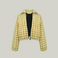 thumbnail image 4 of iHPH7 Womens Sherpa Jacket Winter Outfits for Women Plaid Jacket Women Cropped Jackets for Women's Outerwear Cute Jackets for Women Casual Outerwear Yellow L, 4 of 8