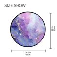 thumbnail image 5 of 36.2 Inch Round Floor Mat Pink and Blue Marble Texture Carpet Decor Rug for Living Room Bedroom, 5 of 6