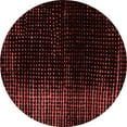 thumbnail image 1 of Ahgly Company Machine Washable Indoor Round Abstract Red Modern Area Rugs, 7' Round, 1 of 4