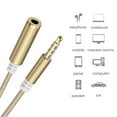 thumbnail image 2 of Braided 3.5mm Male to Female Extension Audio Adapter Cable for Laptop Speaker, 2 of 7