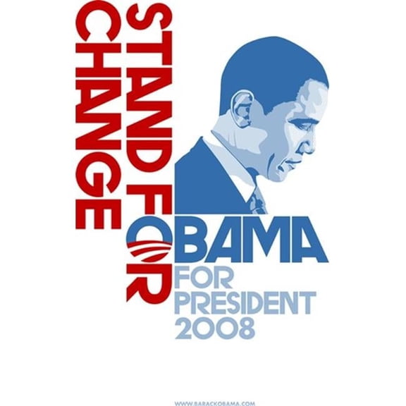 Pop Culture Graphics MOV411349 Barack Obama - Stand for Change Campaign Poster Movie Poster, 11 x 17