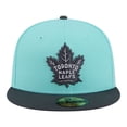 thumbnail image 2 of Men's New Era  Turquoise/Charcoal Toronto Maple Leafs Two-Tone Color Pack 59FIFTY Fitted Hat, 2 of 5
