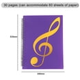 thumbnail image 2 of Desiderio 1 carpeta de música, 30 páginas (puede caber 60 hojas), carpeta de música A4, libro de partituras de piano, color morado, 2 of 5